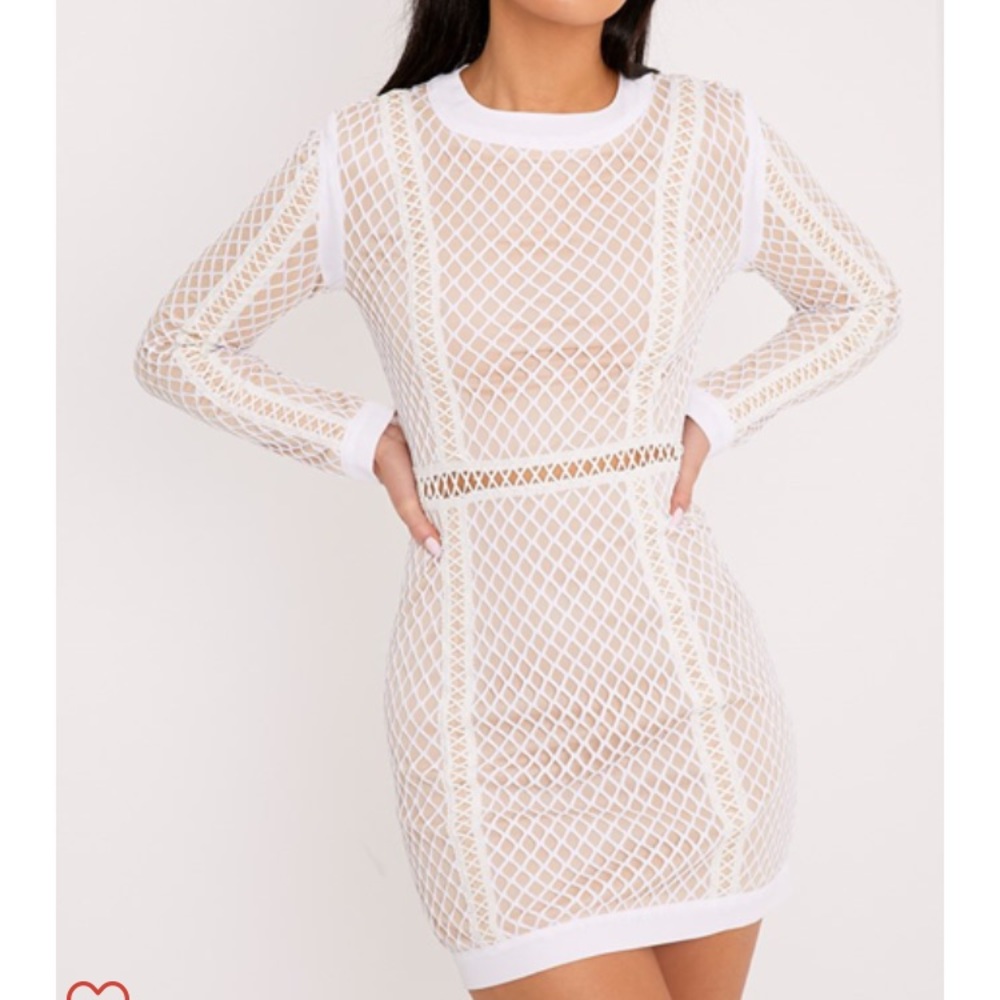 PrettyLittleThing fishnet Dress